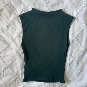 Sleeveless Dark Green Top Zara
